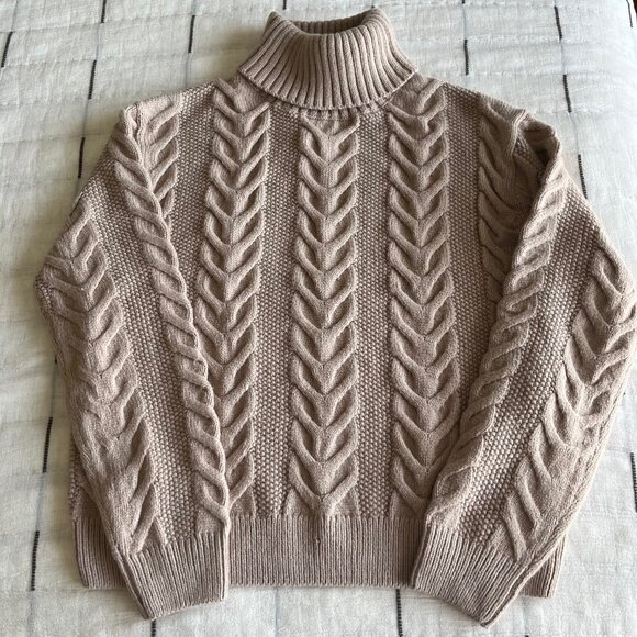 Marks & Spencer Sweaters - NWT Marks & Spencer Turtleneck Chunky Cableknit Sweater | Size Small